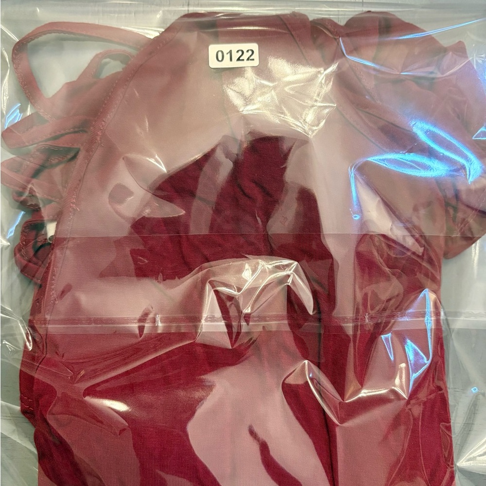 Free People Romper Burgundy Crisscross V-neck Boho Relaxed Beach Summer Size M - Picture 11 of 11
